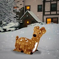 2ft. Brown Resting Reindeer with 100 Clear Lights