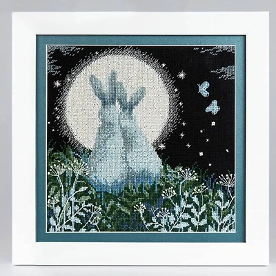 Charivna Mit Cross Stitch Kit Moon Hares