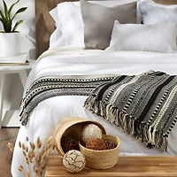 DII® Black Braided Stripe Throw