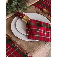 DII® 52" Tartan Holly Plaid Tablecloth