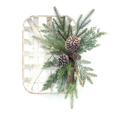 20.5" Pinecone Wood Wall Hanging