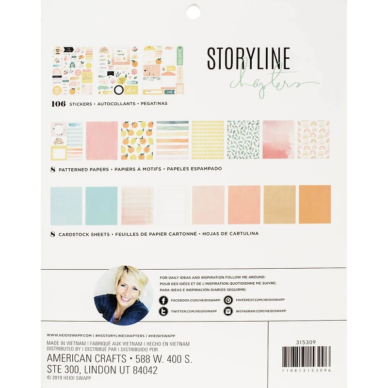 Heidi Swapp Storyline Chapters Project Pad The Journaler, 7.5" x 9.5"