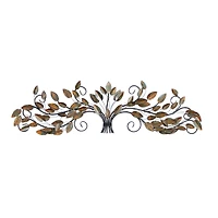 Brown Metal Leaf Foliage Wall Accent