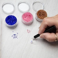 12 Pack: 1.2mm Glass Micro Rhinestones by Bead Landing