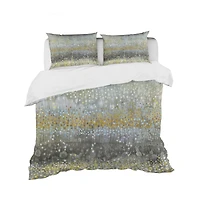 Designart 'Glam Rain Abstract III' Glam Bedding Set