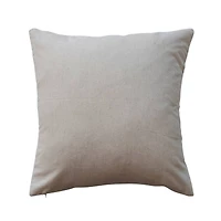 Hello Honey® 18" x 18" Natural & Gold Cotton Printed Pillow with Skeleton Head & Foil