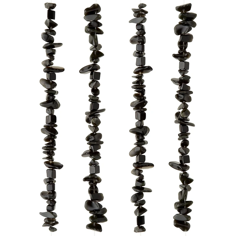 Black Quartz Chip Beads by Bead Landing®