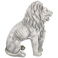 Design Toscano 17" Left Paw Up Roaring Beasts of Castello di Rocca Lion Sentinel Statue