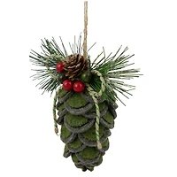 6" Pinecone Fabric Christmas Ornament