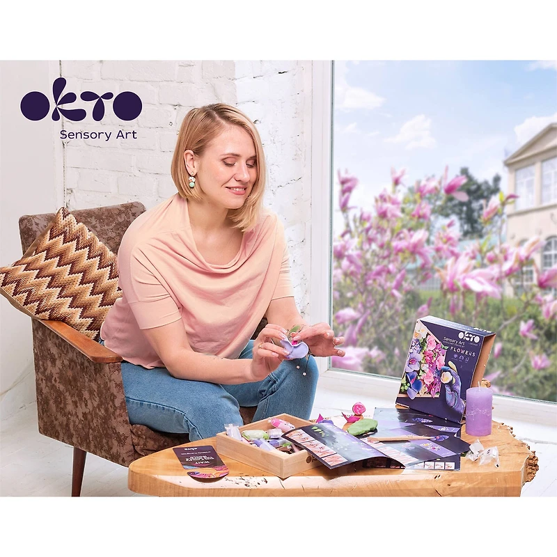 OKTO DIY Wood & Craft Inspiration Flowers Clay Kit