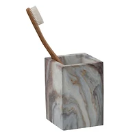Elle Décor Square Gray Agate Tumbler