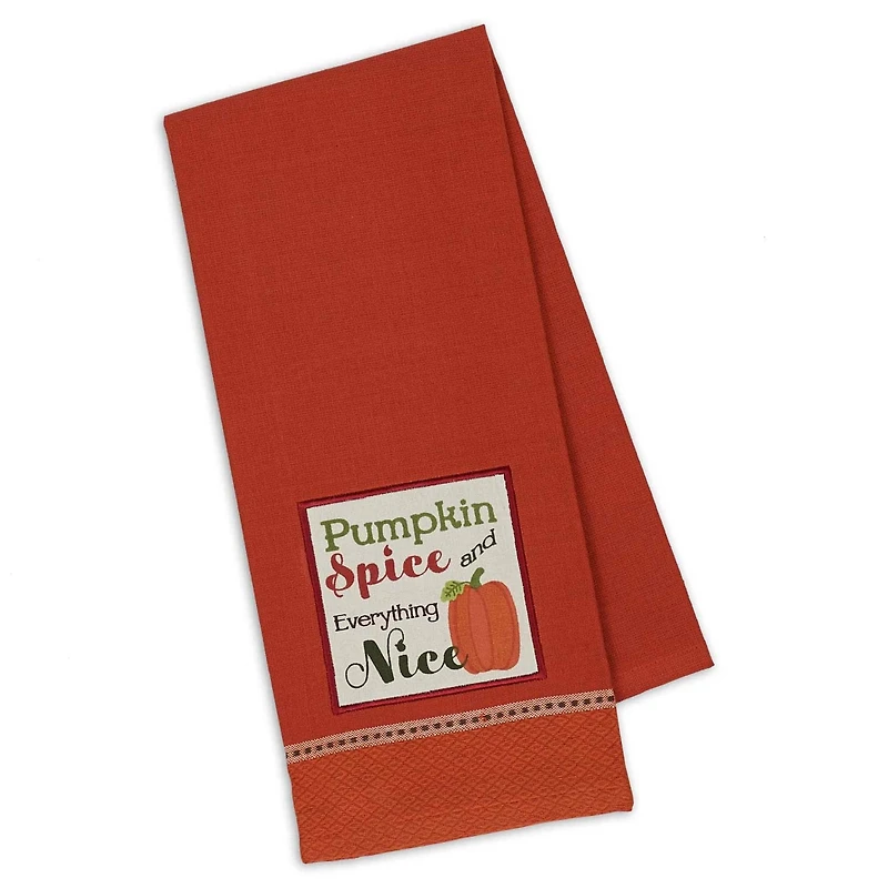 DII® Assorted Country Pumpkin Embroidered Dishtowel Set