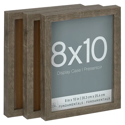 3 Pack Fundamentals 8" x 10" Gray Shadow Boxes by Studio Décor®