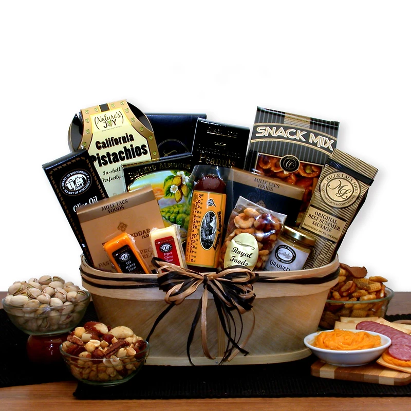 Gourmet Nut & Sausage Gift Basket