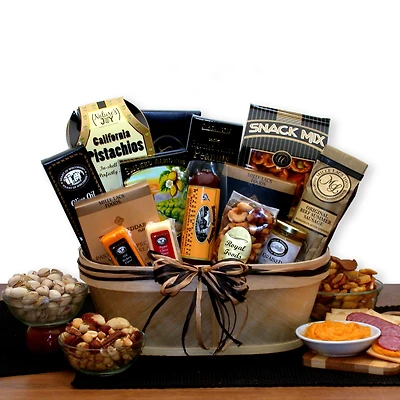 Gourmet Nut & Sausage Gift Basket