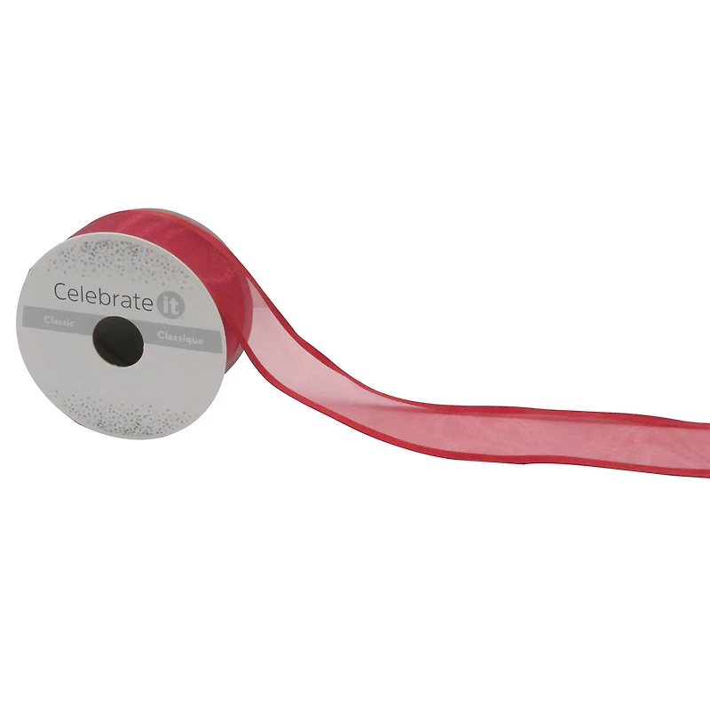 1.5'' x 3yd. Sheer Wired Ribbon by Celebrate It®