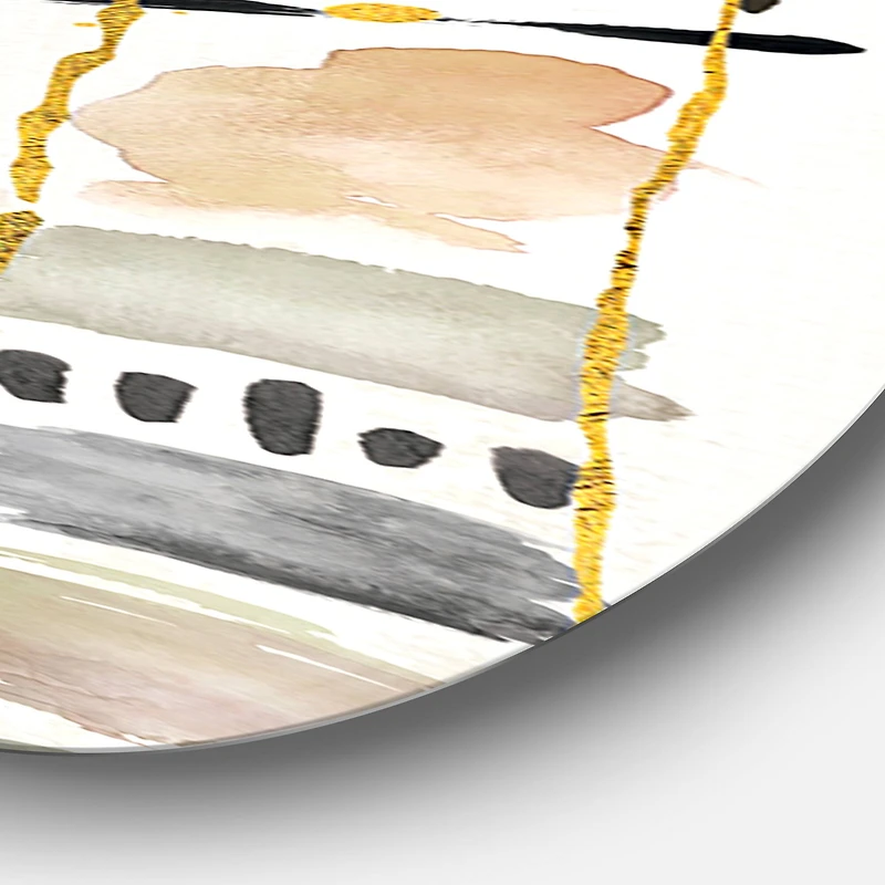 Designart - Abstract Gold Birch Trees I