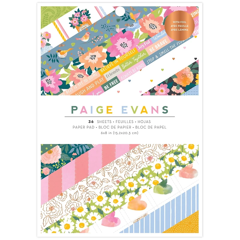 American Crafts™ Paige Evans Garden Shoppe Single-Sided Paper Pad, 6" x 8"