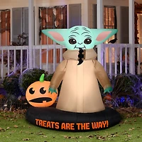Airblown® 5.5ft. Inflatable The Child with Jack-O-Lantern Treats Are The Way Halloween Decoration