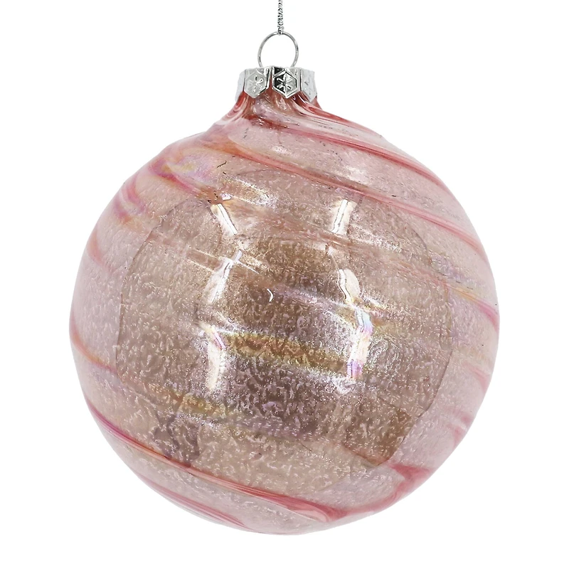 4" Pink Pearlescent Glass Ball Ornament by Ashland®