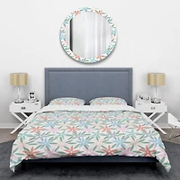 Designart 'Retro Abstract Flower Design III' Mid-Century Duvet Cover Set