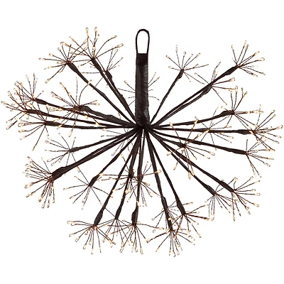 12" Pre-Lit LED Brown Christmas Ball Decoration