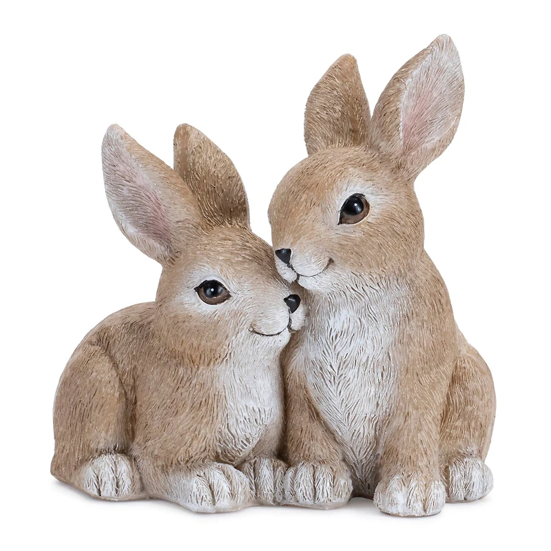 4.25" Woodland Bunny Couple Figurines, 2ct.