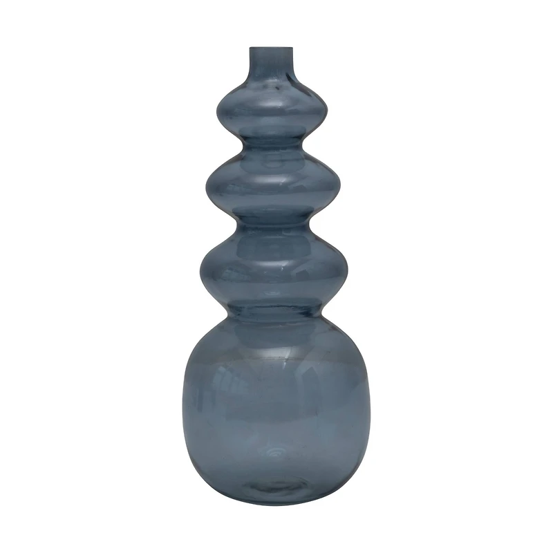 Hello Honey® 14.25" Contemporary Glass Flower Vase