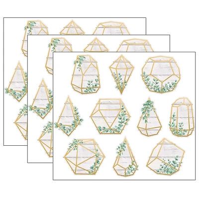 Teacher Created Resources Eucalyptus Geometric Terrarium Accents, 3 Packs of 30