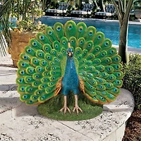Design Toscano 24" Peacock Plumage Garden Statue