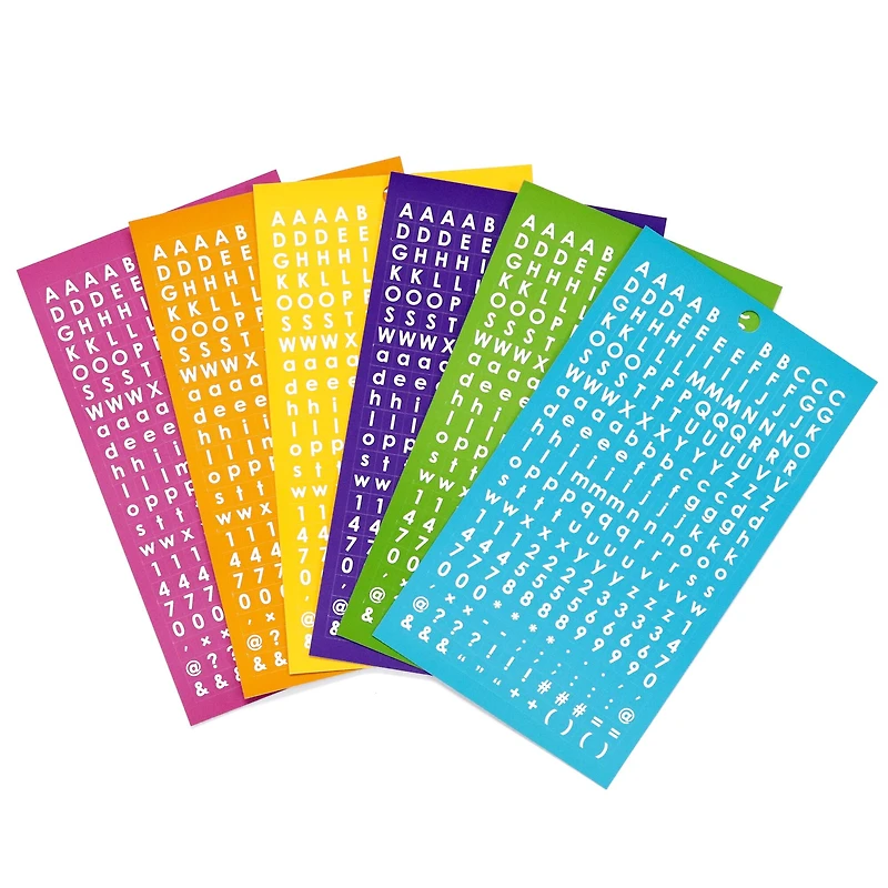 Bright Small Squares Alphabet & Number Stickers by Recollections™