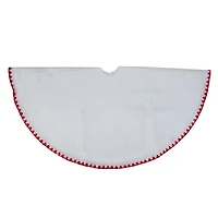 26" White Shell Stitching Christmas Tree Skirt