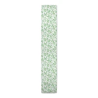 72" Spring Green Leaf Table Runner