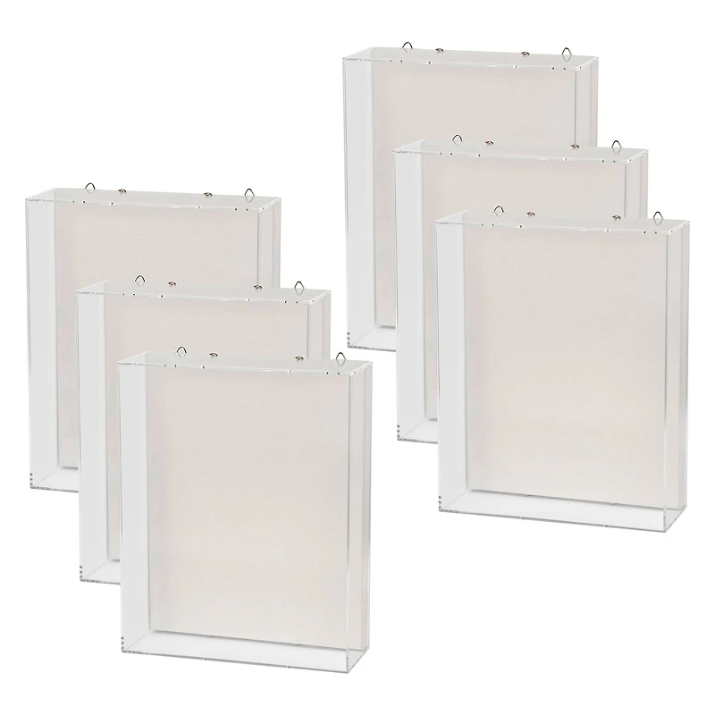 6 Pack: 8" x 10" Clear Back Loading Shadow Box by Studio Décor®