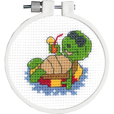 Janlynn® Kid Stitch Floating Turtle Counted Cross Stitch Kit