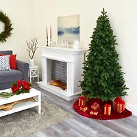 6ft. Pre-Lit Grand Teton Spruce Flat Back Artificial Christmas Tree with Clear LED Lights