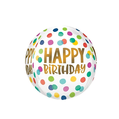 Orbz® XL™ 16" Happy Dots Foil Balloon