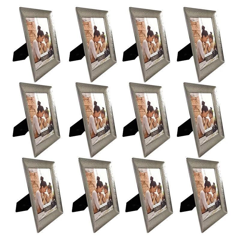 12 Pack: Silver Hammered Metal 5" x 7" Frame, Expressions™ by Studio Décor®