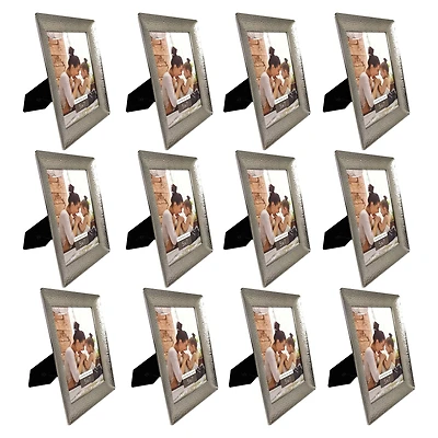 12 Pack: Silver Hammered Metal 5" x 7" Frame, Expressions™ by Studio Décor®