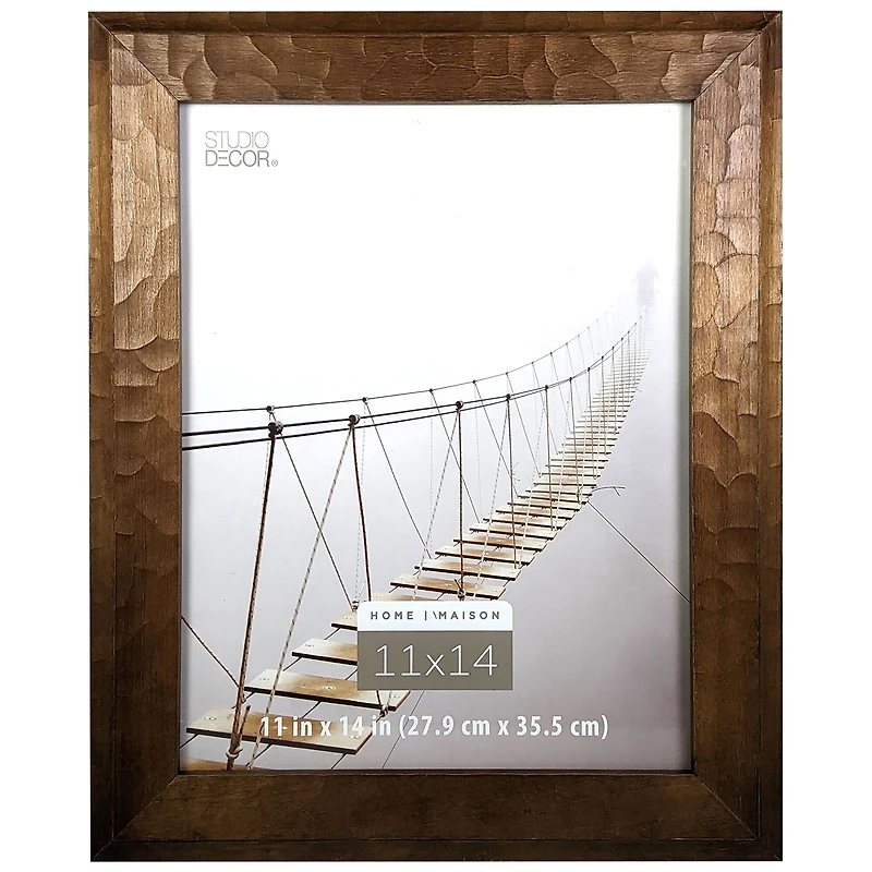 Home 11" x 14" Walnut Hammered Frame by Studio Décor®