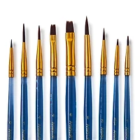 12 Packs: 9ct. (108 total) Necessities™ Brown Synthetic Acrylic Round Variety Brush Set by Artist's Loft™