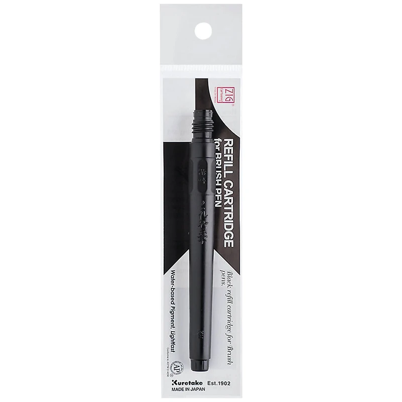 ZIG No. 22 Cartoonist Brush Pen Refill, Black