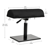 Mind Reader Foot Rest, Under Desk, Ergonomic, Hydraulic Height Adjustable, Ottoman, Office, Foam, Black