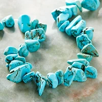 Turquoise Dyed Howlite Chip Beads, 15mm by Bead Landing™