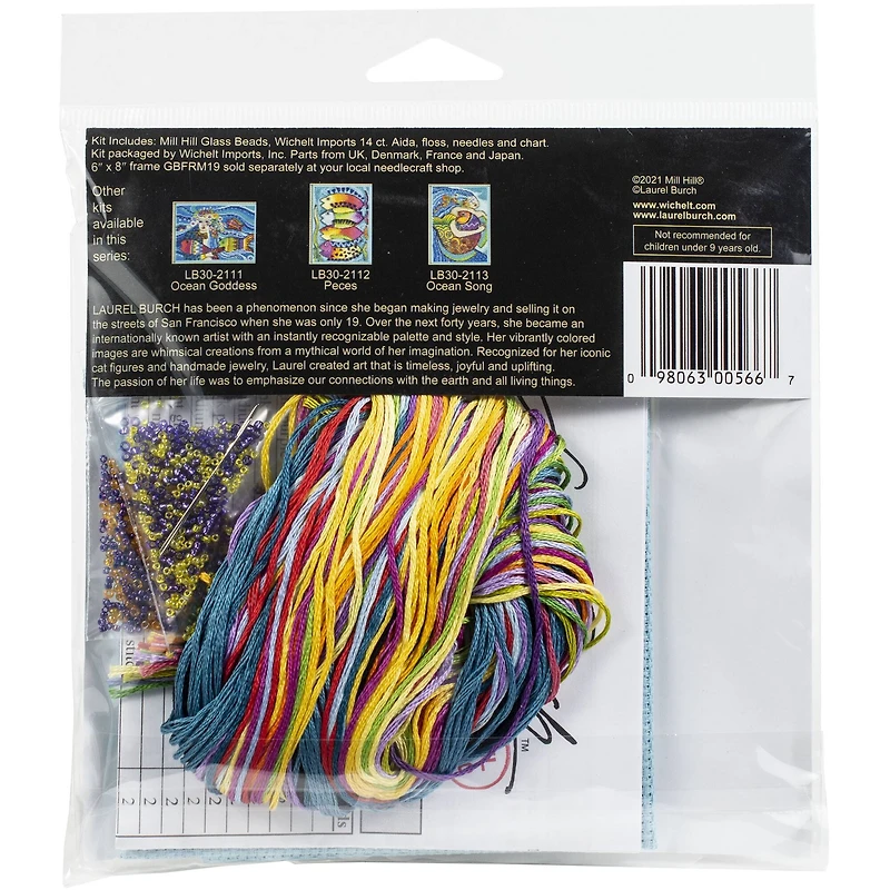 Mill Hill® Laurel Burch™ Sea Horses Beaded Counted Cross Stitch Kit