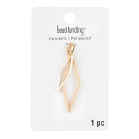 Gold & Silver Diamond Overlap Pendant by Bead Landing™