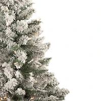 4ft. Pre-Lit Flocked Pine Slim Artificial Christmas Tree, Clear Lights