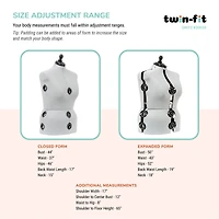 Dritz® Twin-Fit Large Dress Form with Adjustable Tri-Pod Stand