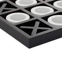 Black & White Wood Tic-Tac-Toe Game Set
