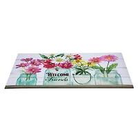Welcome Friends Spring Bouquet Doormat 18" x 30"